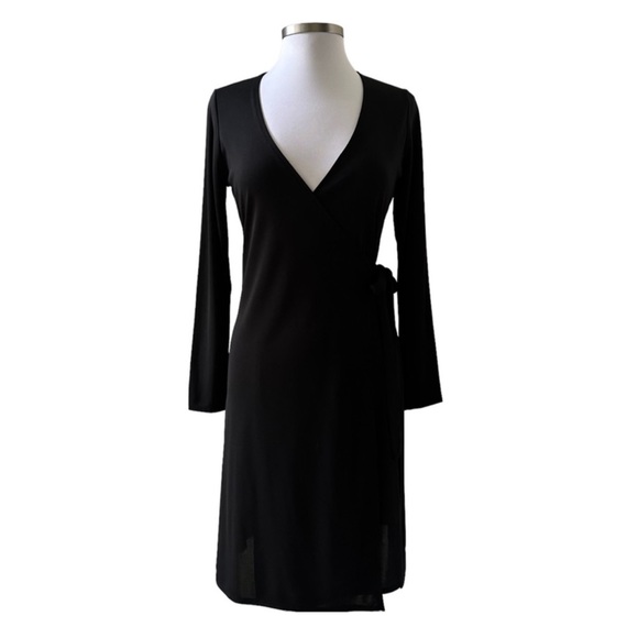 The Limited Black Long Sleeve Wrap Dress Size XS - Picture 3 of 8